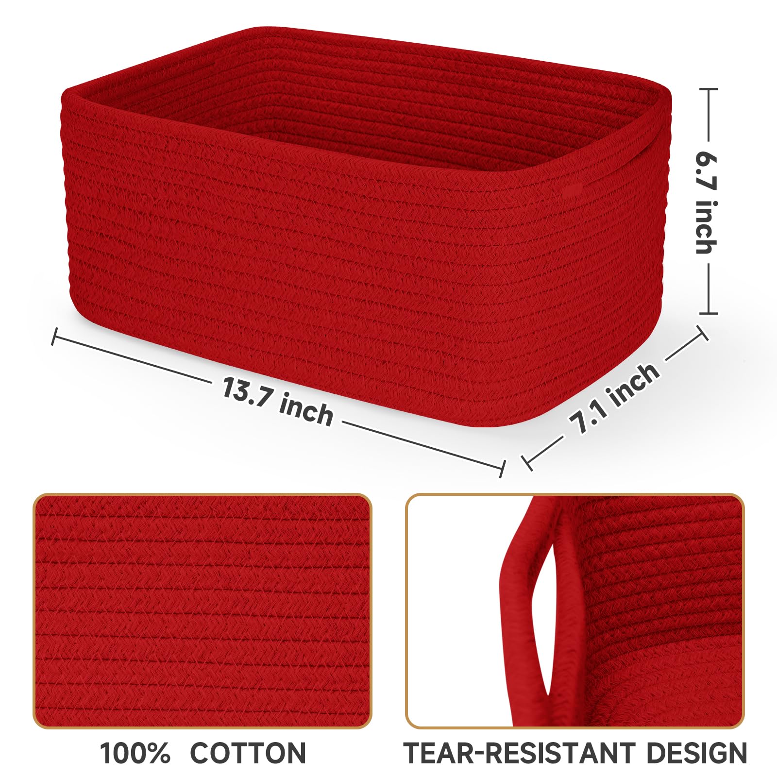 Maxuni soft cotton rope basket ideal for nursery and playroom storage