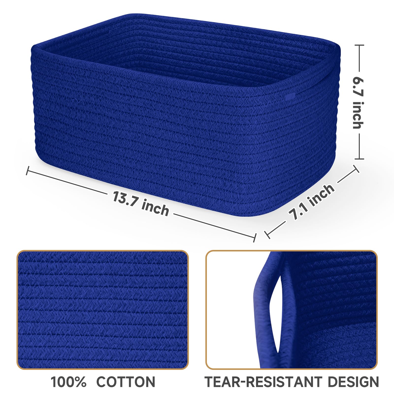 Soft cotton rope material keeps nurseries safe with no sharp edges.