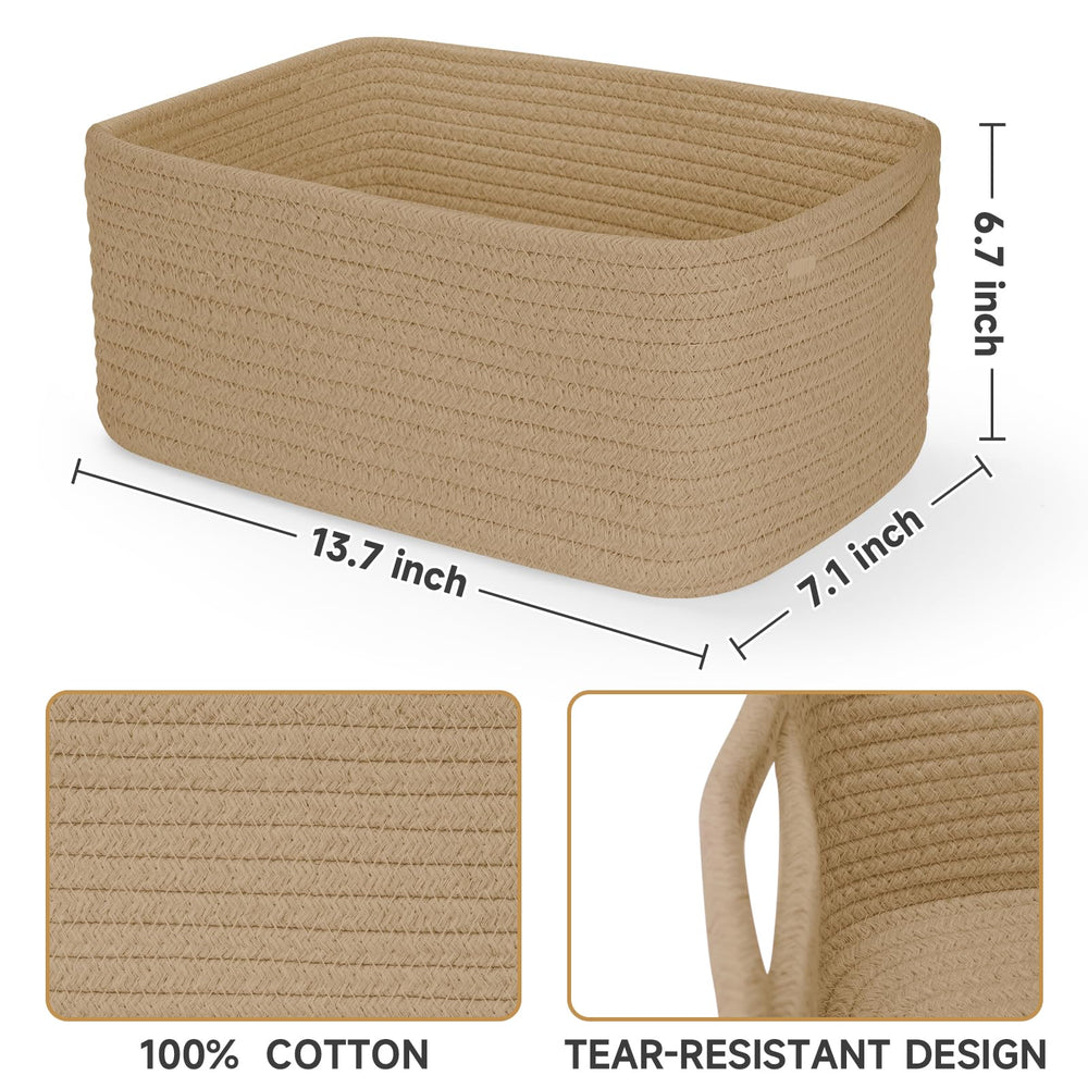 Maxuni soft cotton rope basket highlighting durability and baby-safe materials.