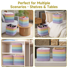 Maxuni square 11inch storage bin fits on shelves without bulk