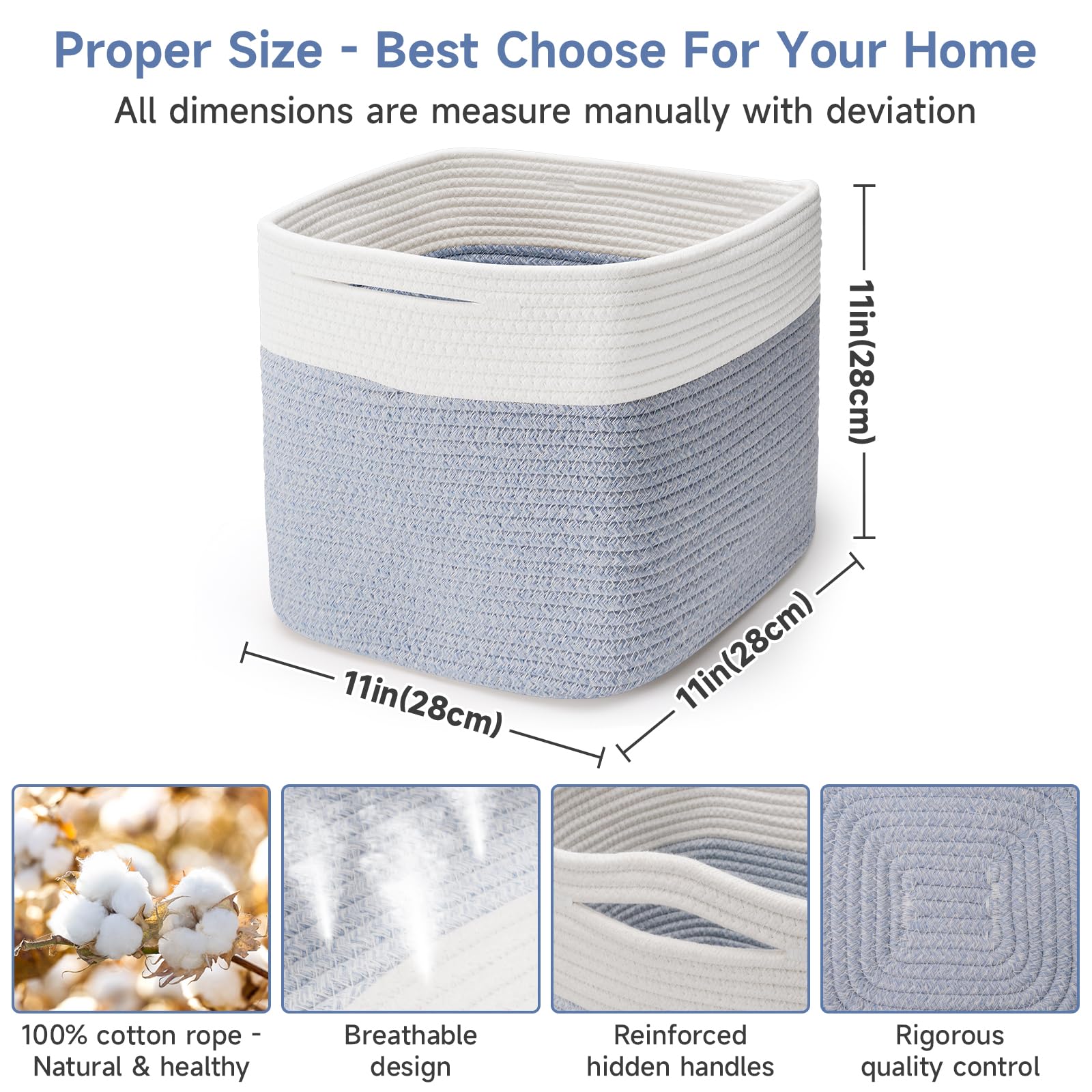 Maxuni storage basket cube-bin on shelf demonstrates neat, versatile organization options.