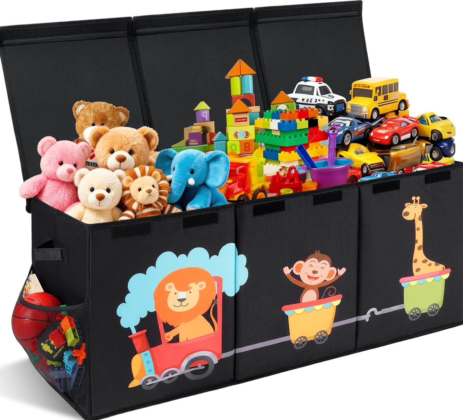 Maxuni XL Toy Box with lid closed, dust-protected and tidy storage.