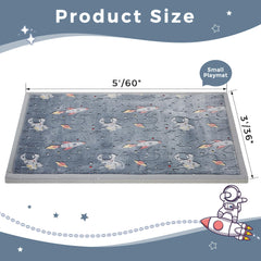 MAXYOYO Baby Play Mat surface in coral velvet feels soft and inviting.