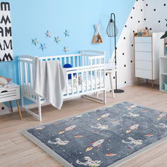 MAXYOYO Baby Play Mat with non-slip backing keeps mats in place.