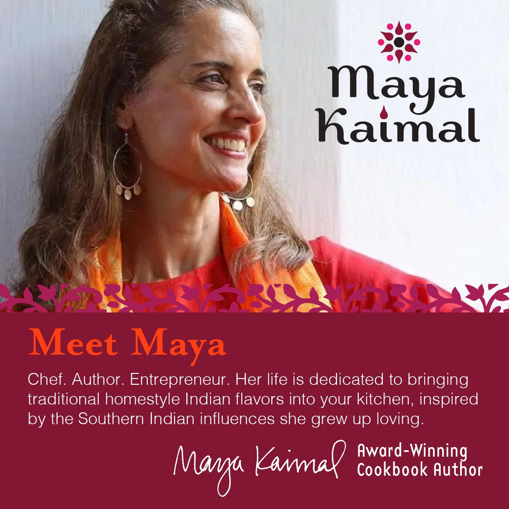 Maya Kaimal Chili Crisp kitchen scene showcasing ingredients.