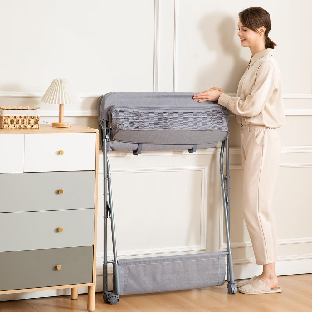 Maydolly protective fabric plates enhance safety during changes.