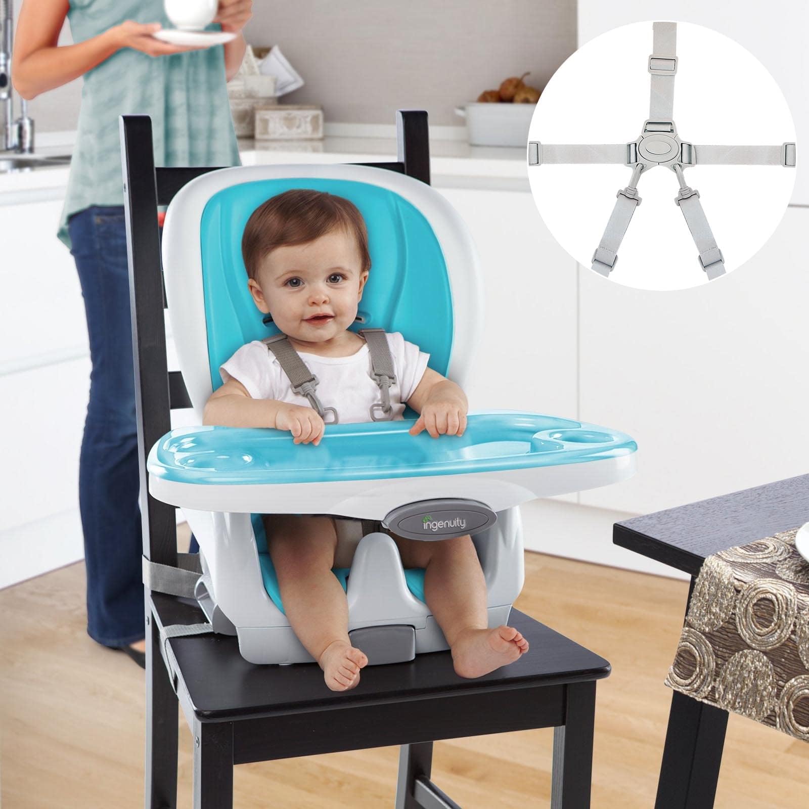 Gray MAYMII·HOME safety harness worn by a child