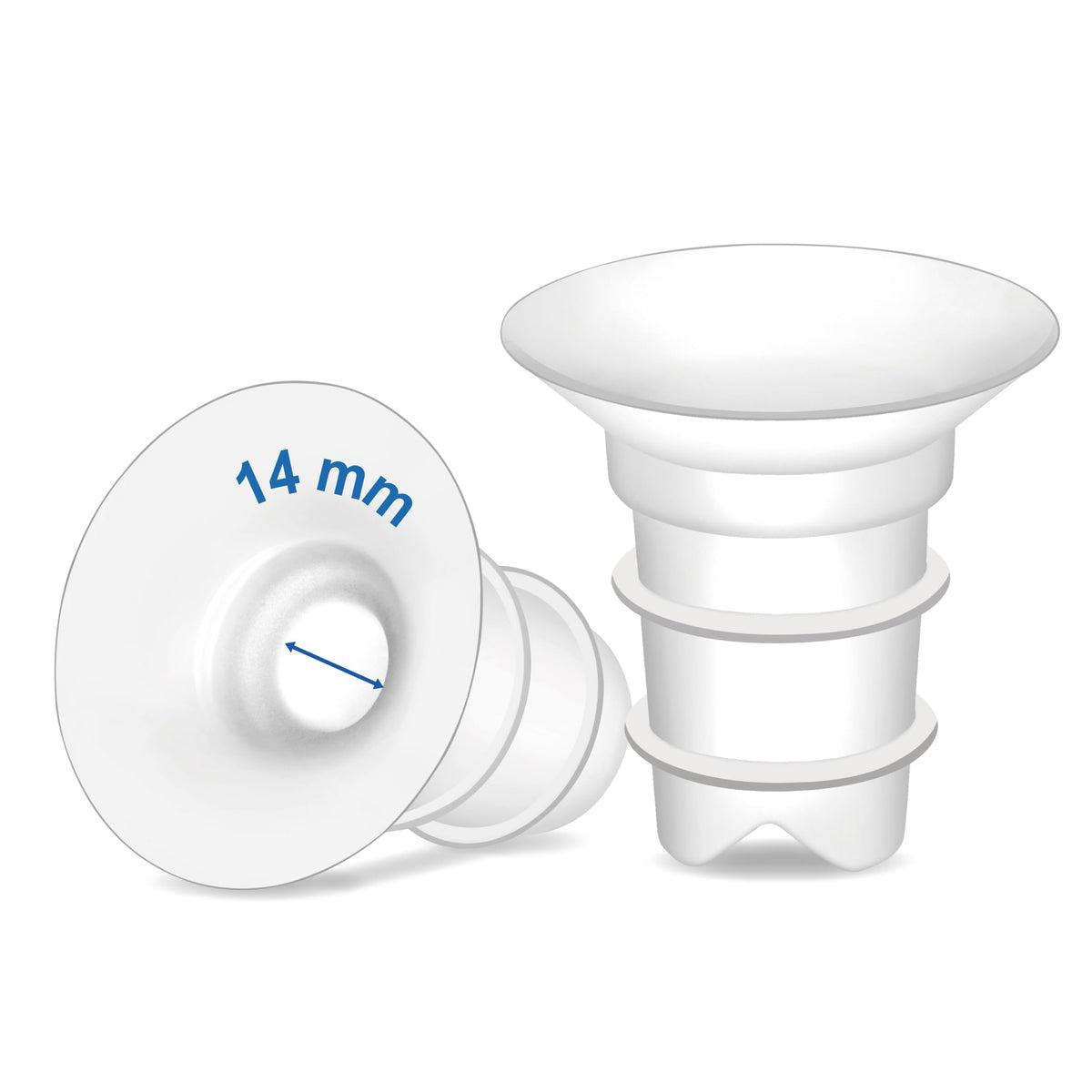 Maymom 14 mm inserts cross-section shows compatibility with 24 mm shields.
