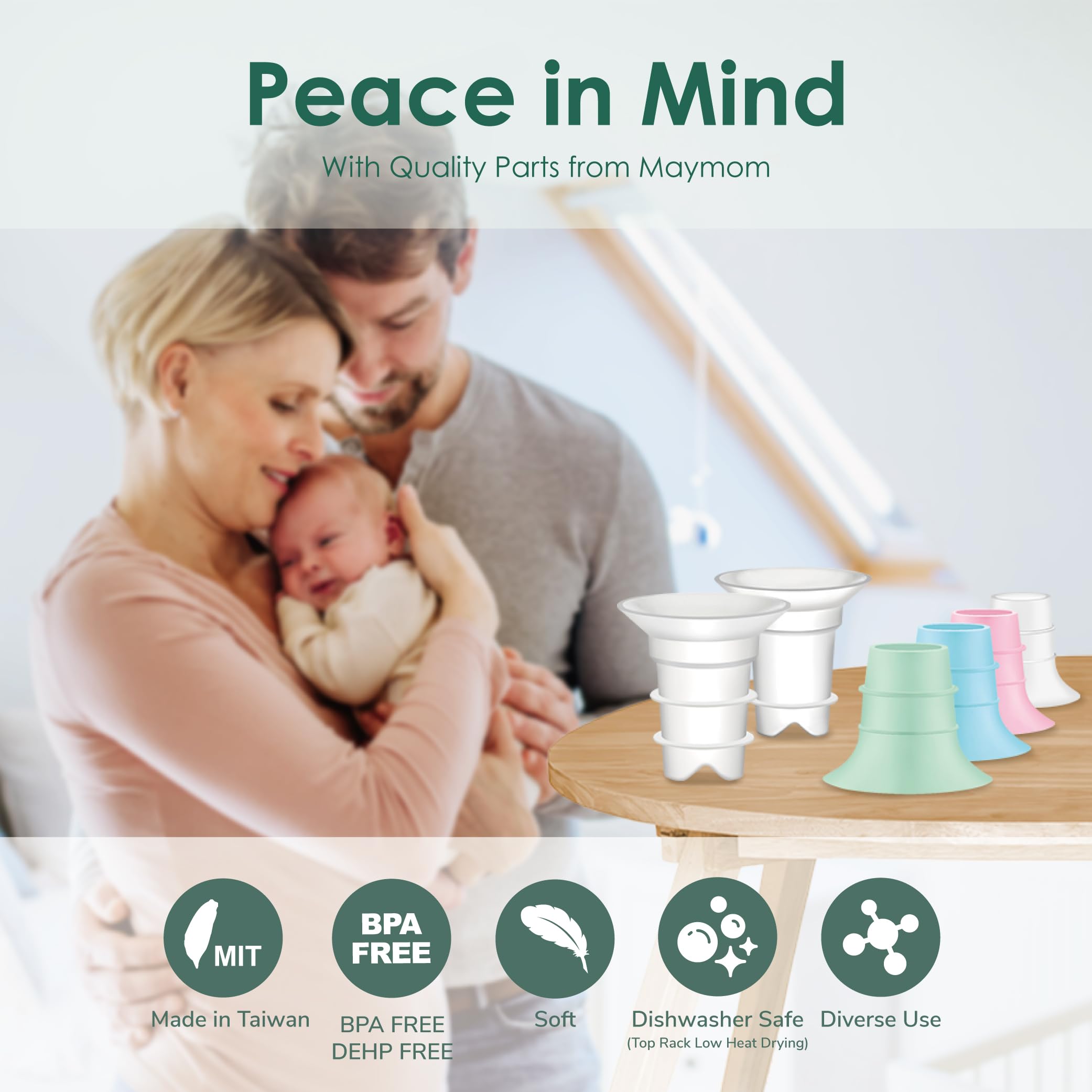 Maymom 14 mm inserts two-pack for easy replacement and compatibility.