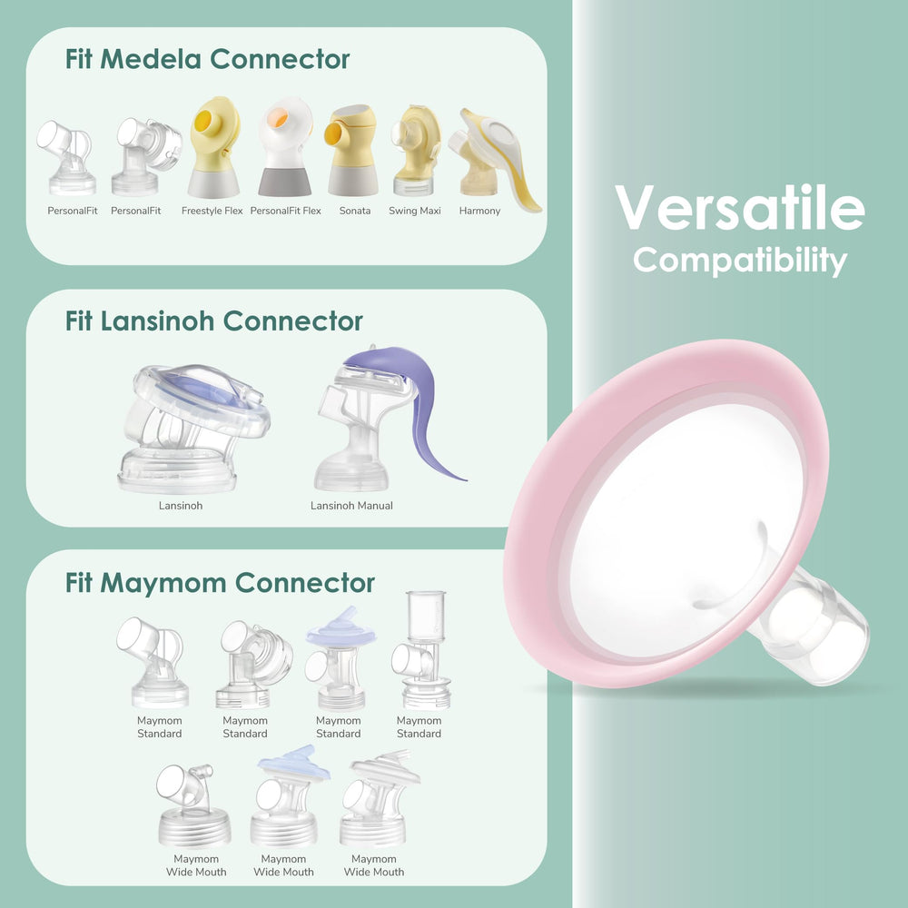 Maymom connectors compatible with wide mouth and narrow connectors