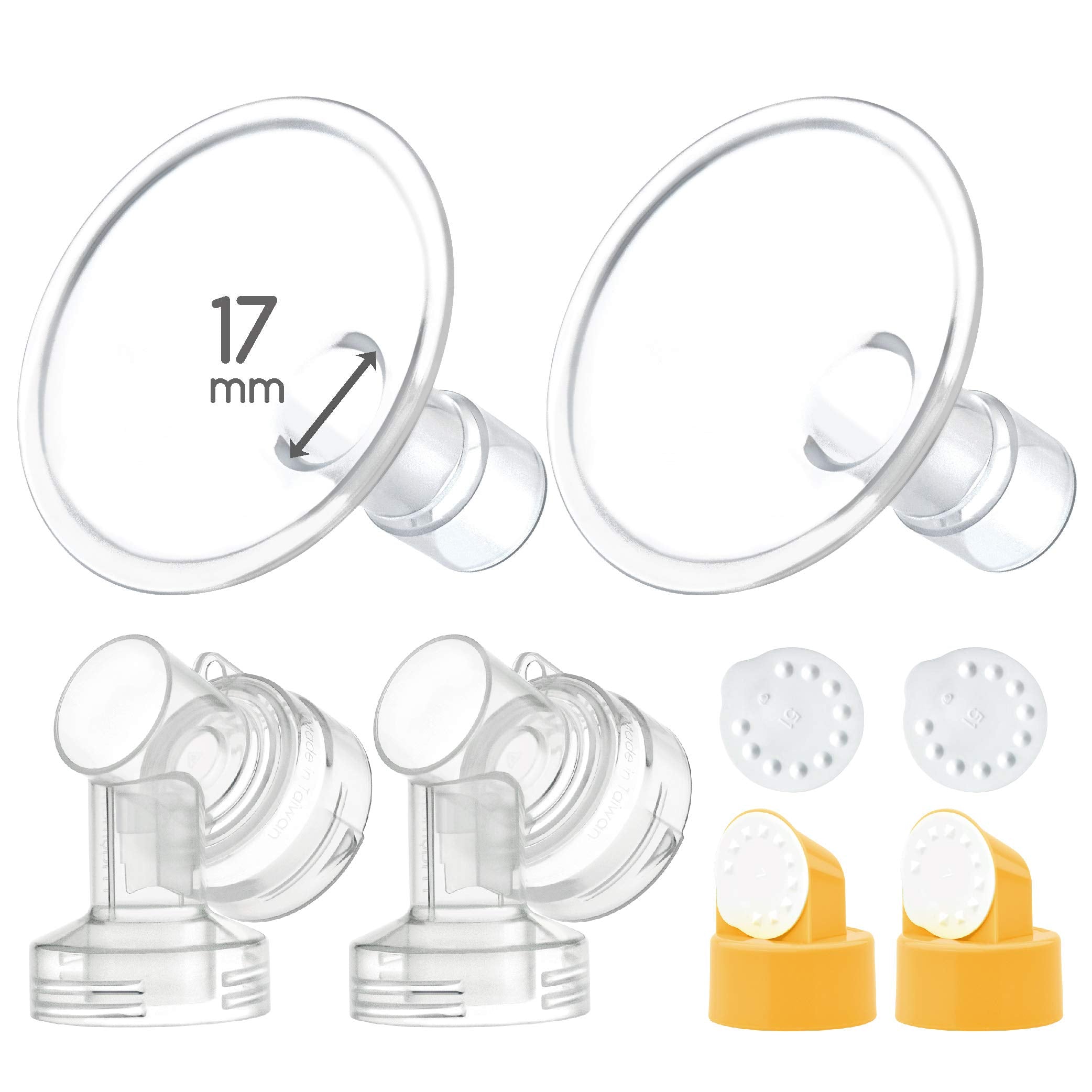 Maymom 17mm 2X breastshield closeup in BPA-free material for safe sterilization