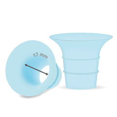 Maymom 17mm flange insert blue for Elvie compatibility enhances snug seal in nipple tunnels