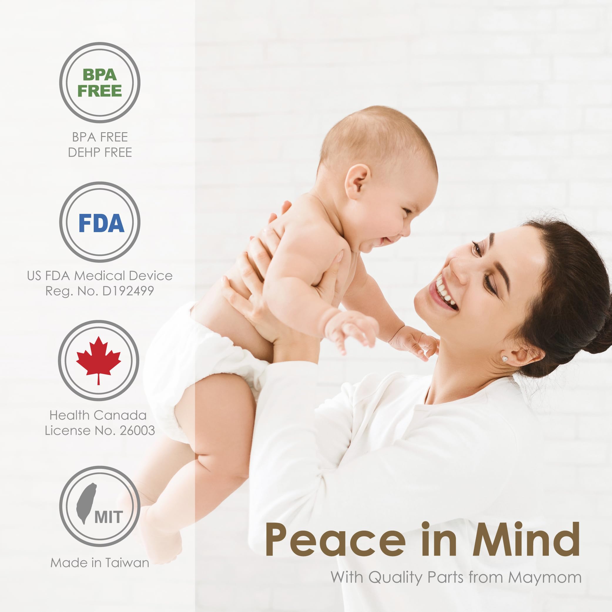 Maymom BPA-free plastic option for a safe pump part