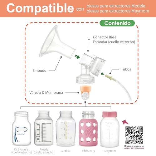 Maymom valve provides reliable suction alongside compatible Medela parts.