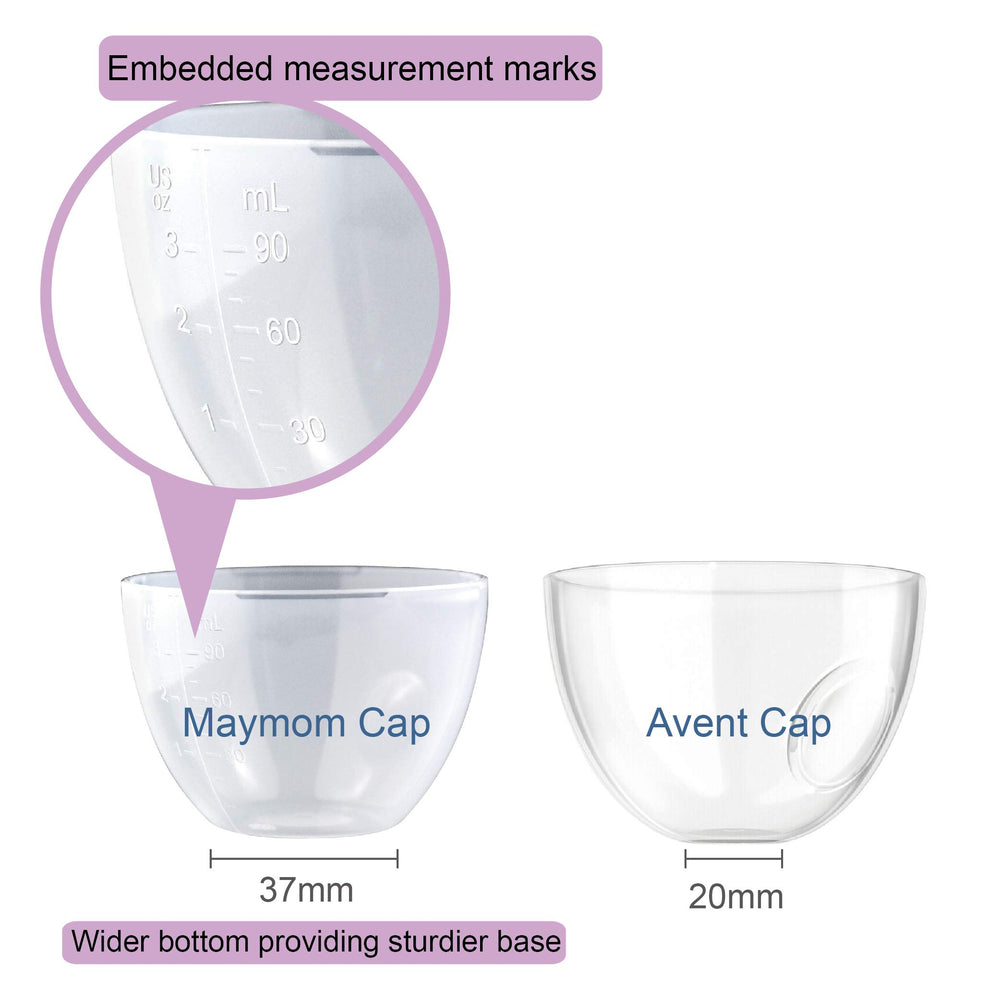 Maymom dome cap used with Avent nipple to update bottles