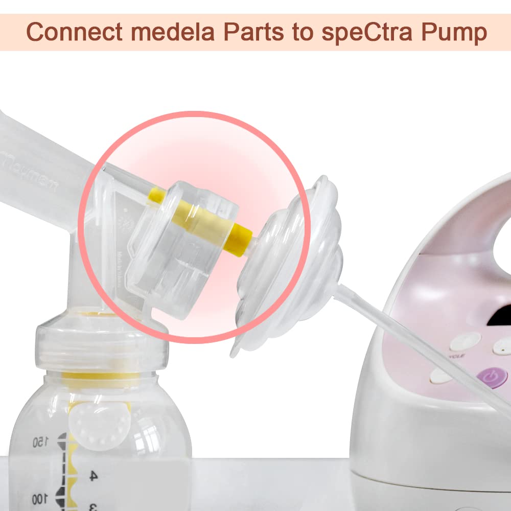 Maymom flange adapters connect Spectra to Medela flanges.