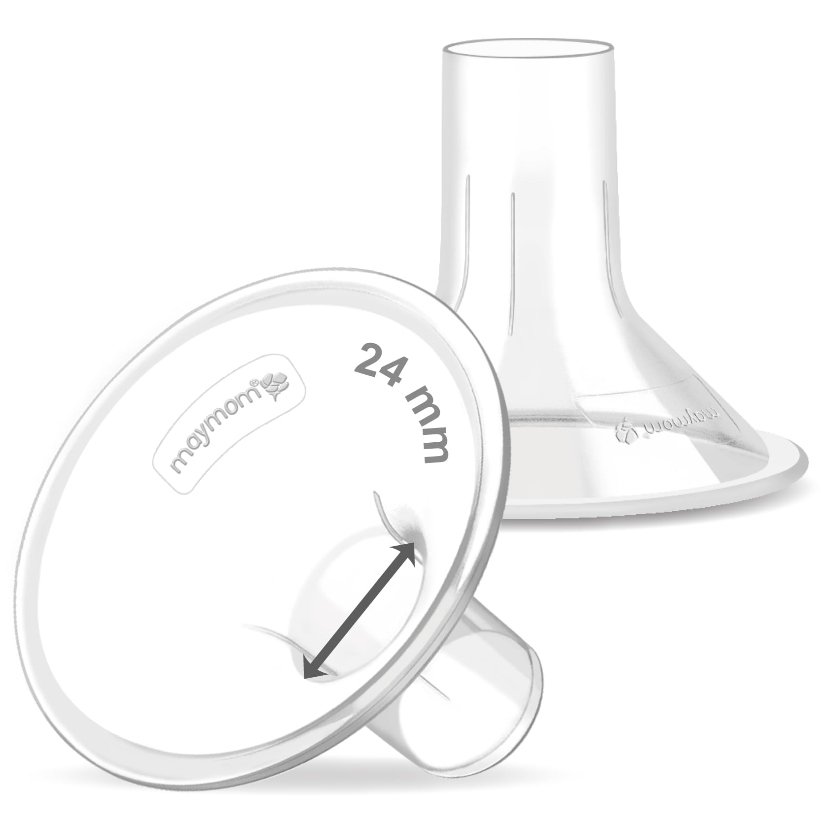 Maymom MyFit Classic 24mm shield shown for comfortable pumping fit