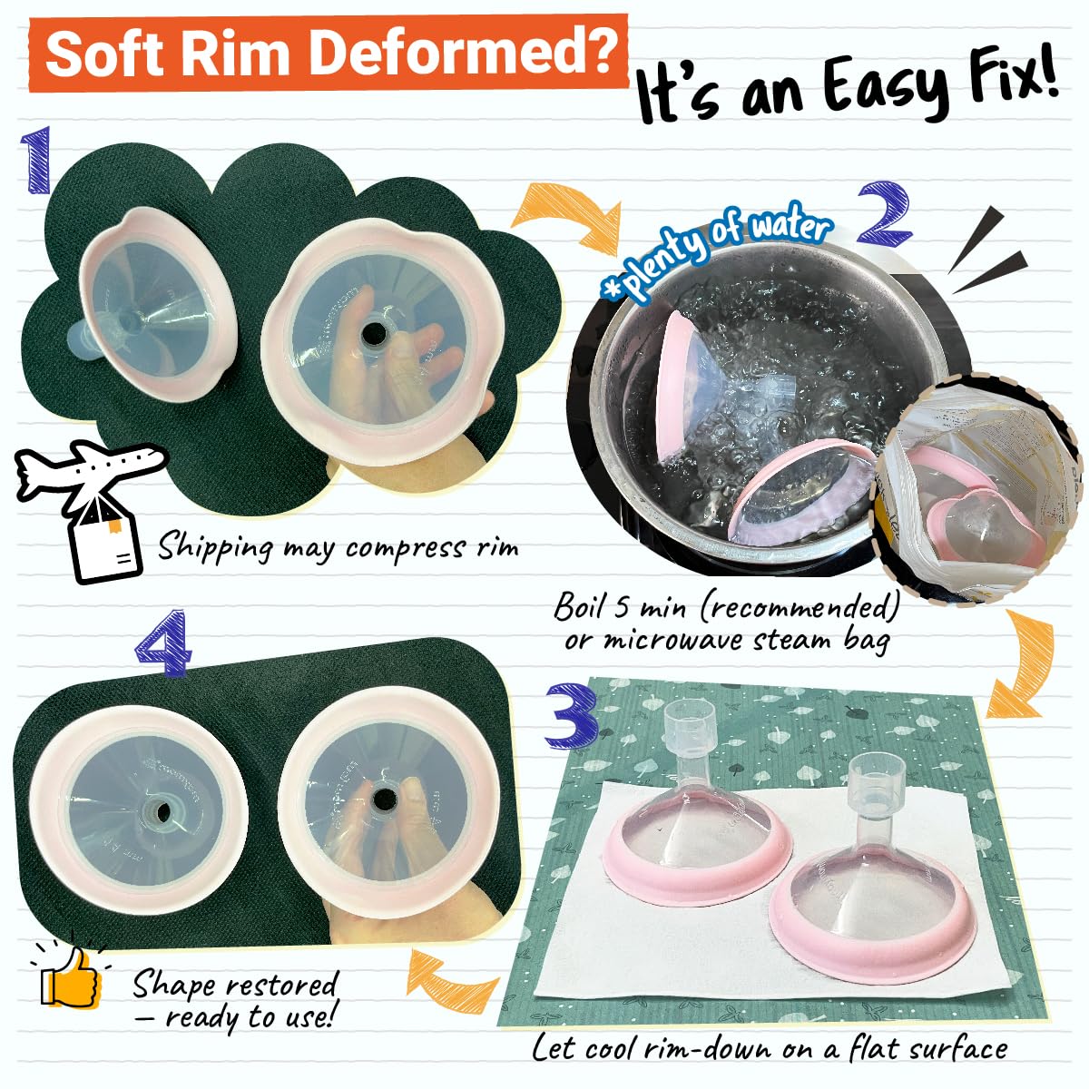 Maymom MyFit Shields 14mm back view highlighting sterile, sealed packaging.