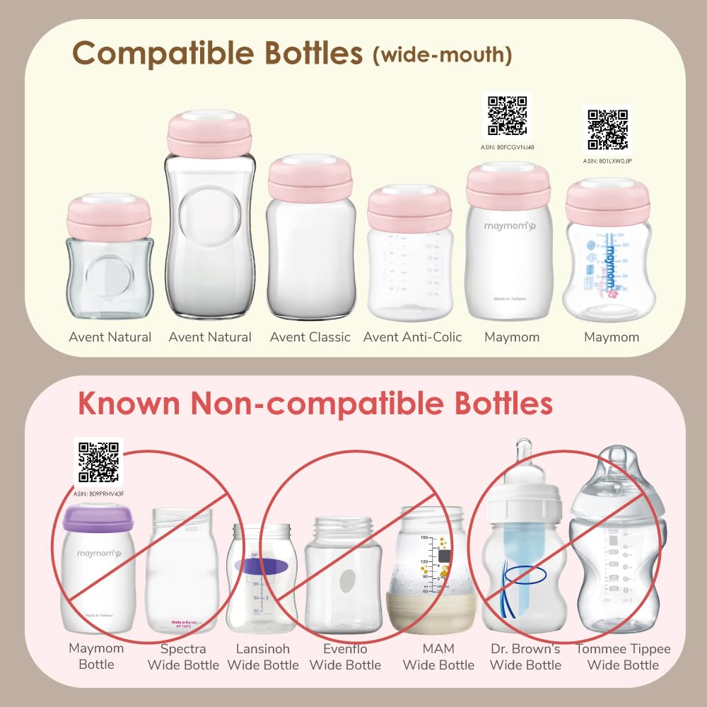 Maymom sealing disc shown for reliable leak-resistance on Avent-compatible bottles.