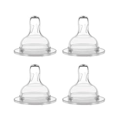 Maymom silicone nipple slow-flow 4pc package for gentle, controlled feeding.