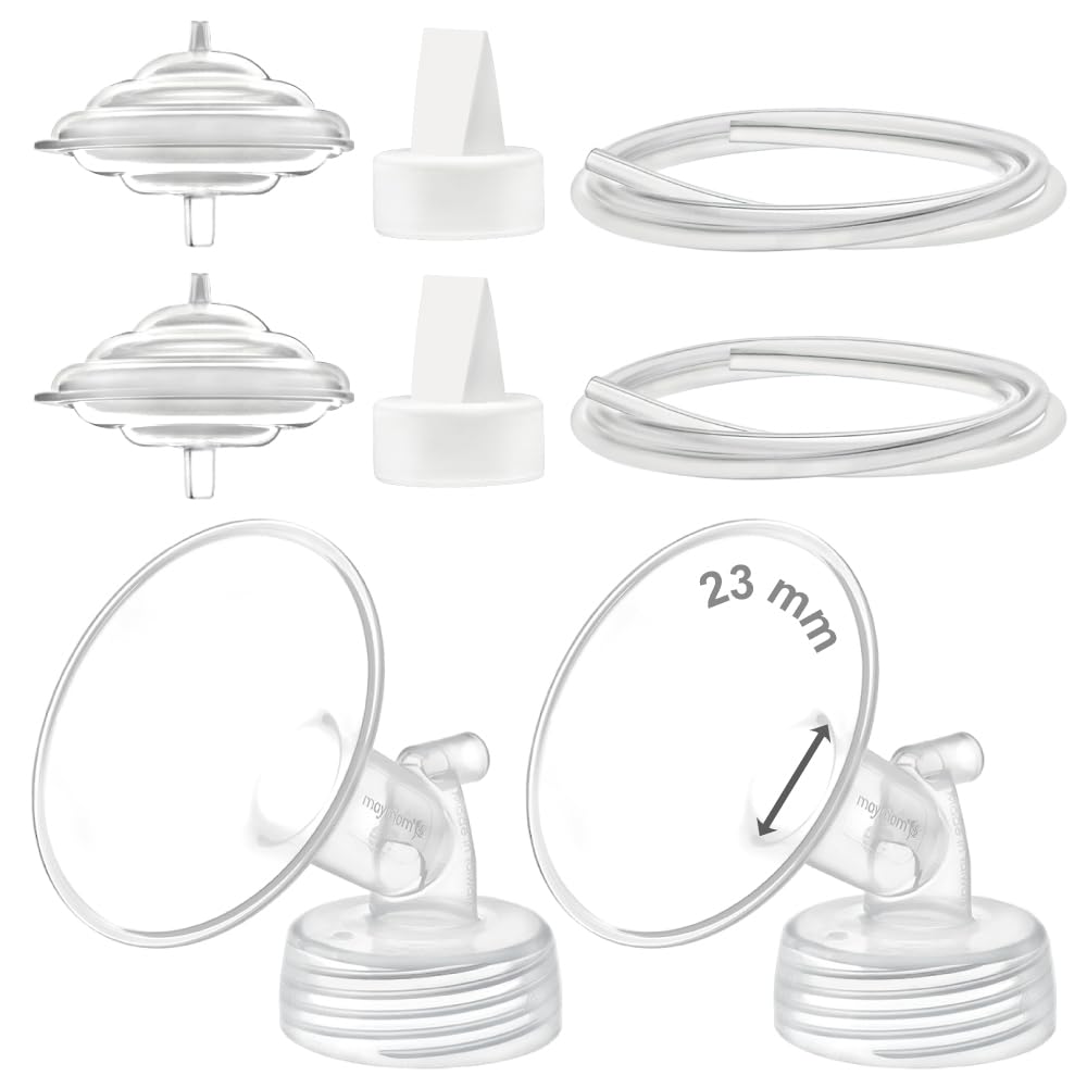 Maymom spectra-compatible 23mm flange for snug fit on wide-mouth bottles.