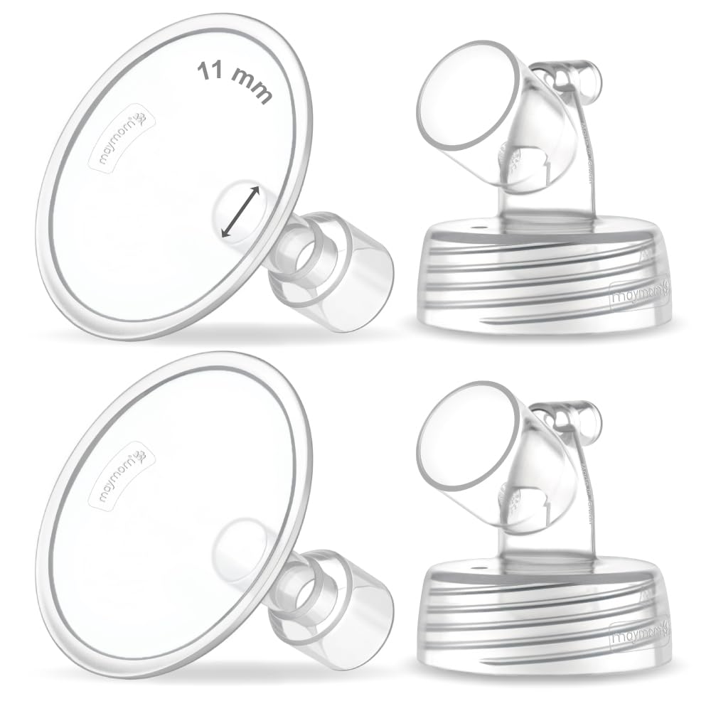 Maymom Spectra flange 11mm shields front view for comfortable double pumping