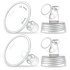Maymom Spectra flange 11mm shields front view for comfortable double pumping