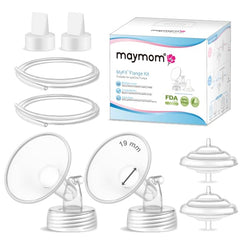 Maymom Spectra S2/S1 9 Plus flange 19mm for comfortable pumping with wide-mouth bottles.