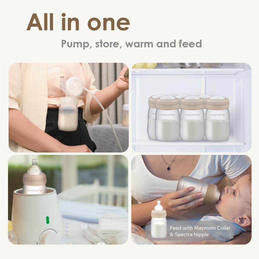 Maymom thick-wall semi-transparent bottle combines durability with visibility.