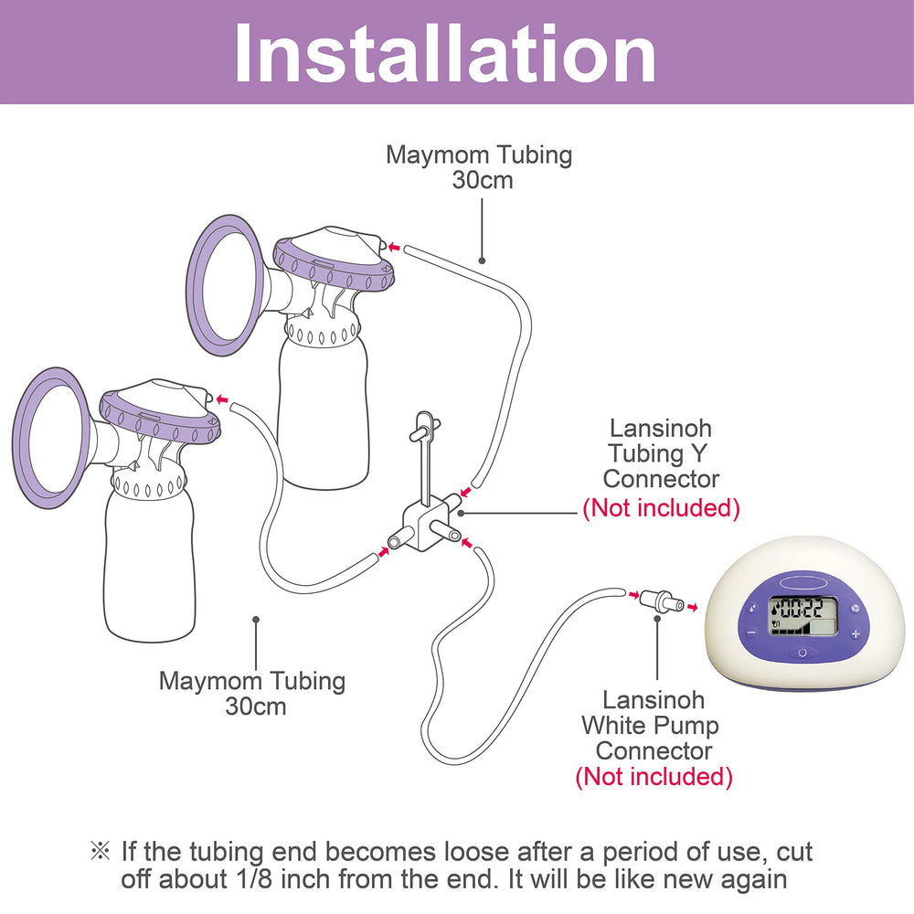 Maymom silicone tubing is BPA-free for safe daily pumping.
