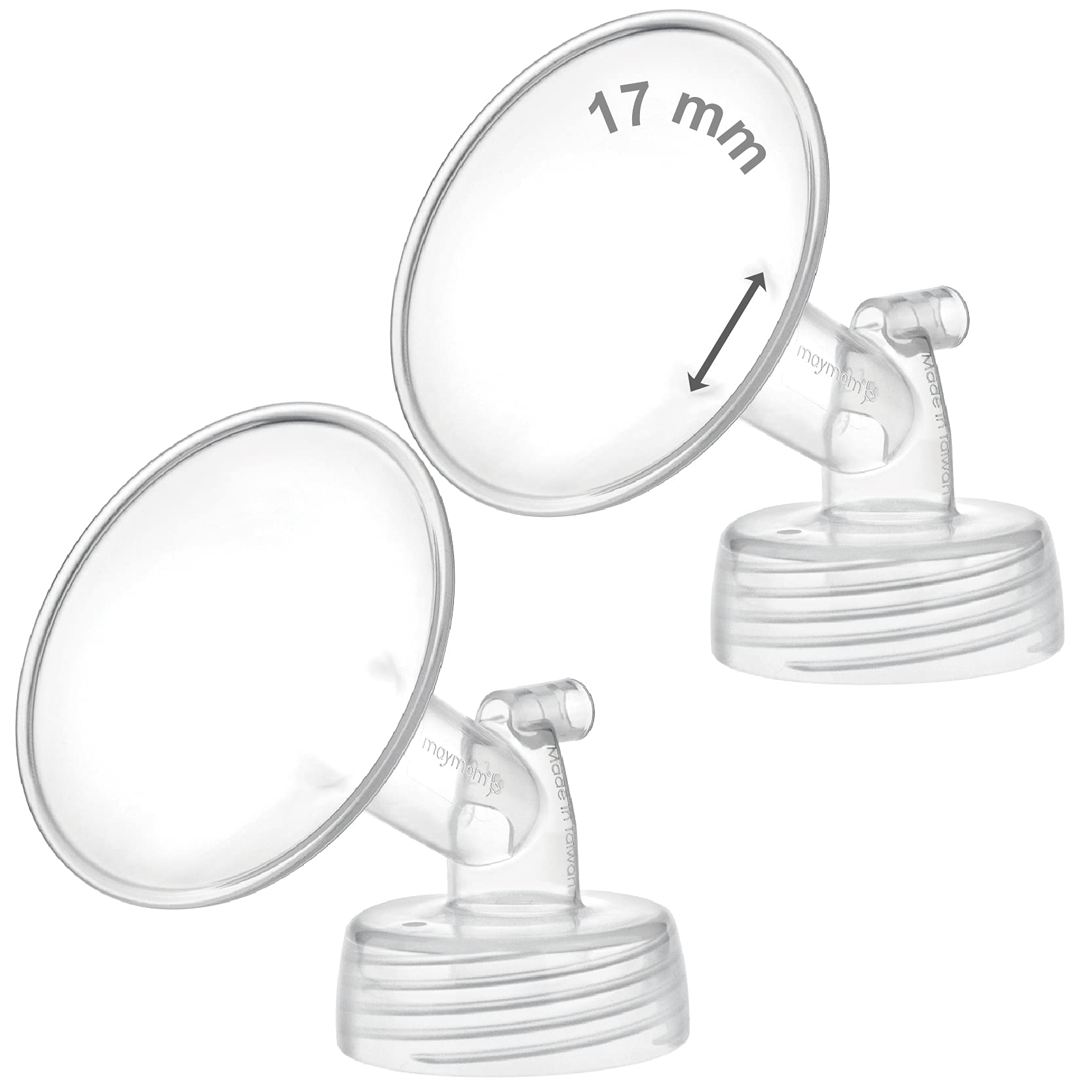 Maymom wide-neck flange closeup for comfortable fit with Spectra S1/S2 pumps.