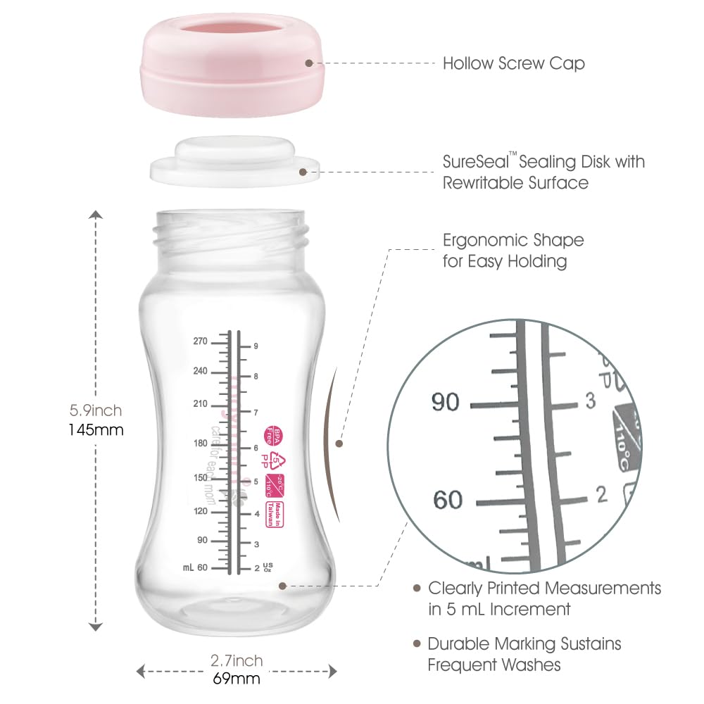 Maymom writeable top on the bottle for dating and labeling.