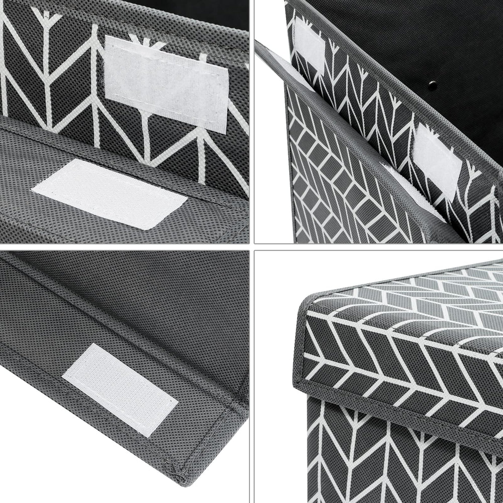 Mayniu large toy box grey sturdy-sides support bigger items