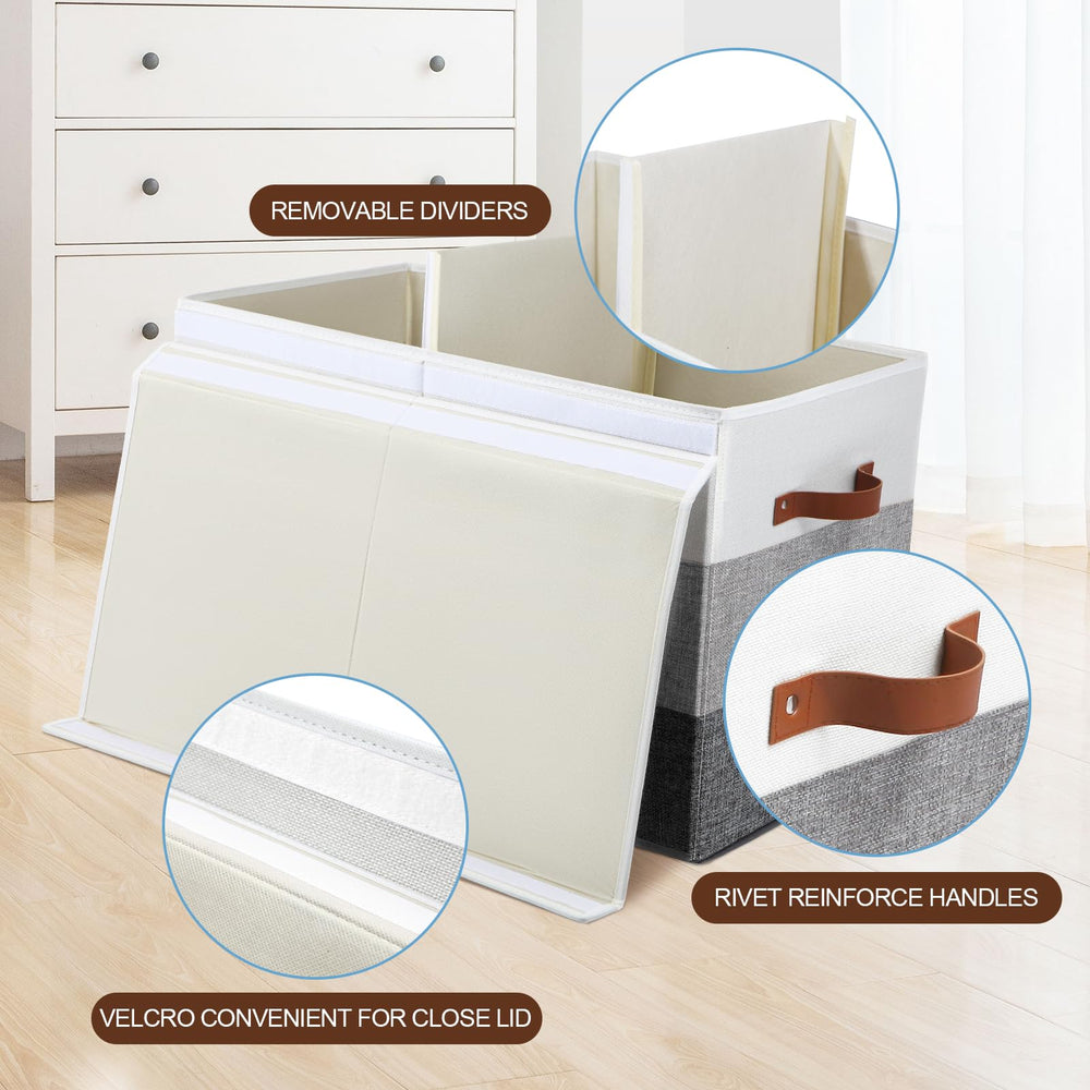 Mayniu Toy Box 83L capacity stores stuffed animals and blankets.