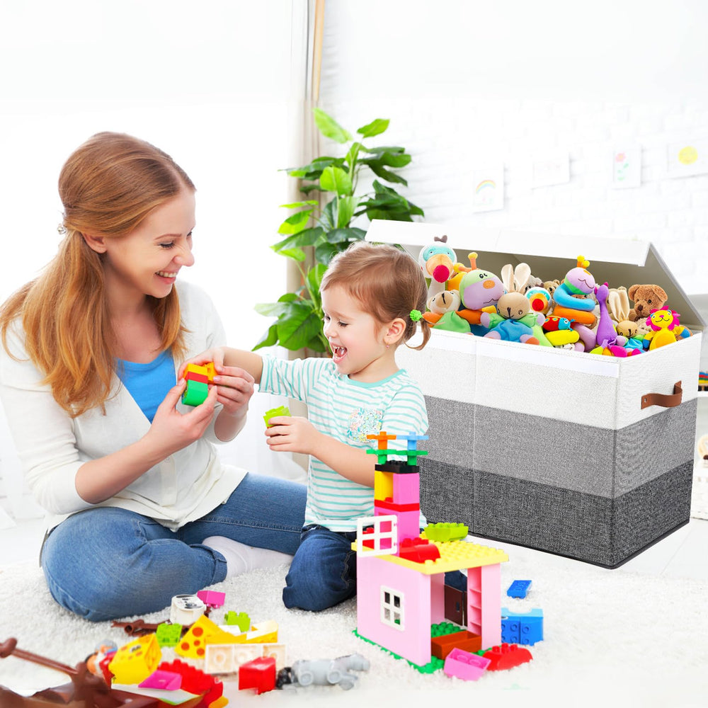 Mayniu Toy Box Lid keeps dust out and contents hidden.