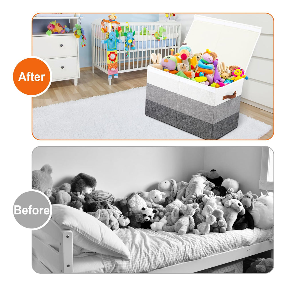 Mayniu Toy Box is versatile for living room, nursery, and playroom.