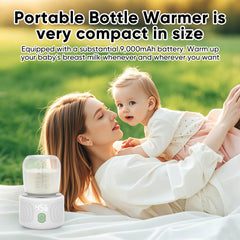 Maypott portable cordless bottle warmer for travel convenience