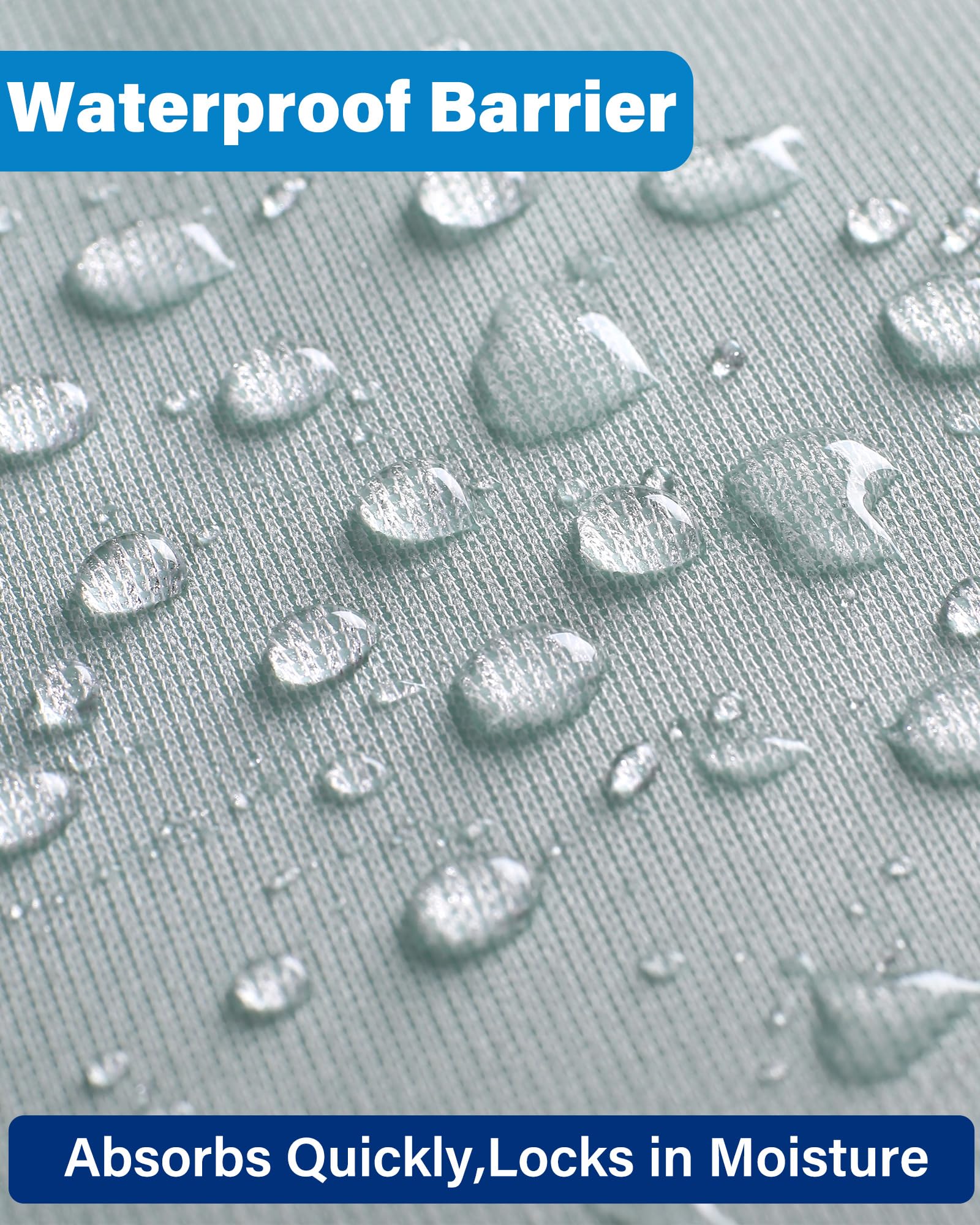 MBJERRY absorbent multi-layer fabric delivers dry, restful nights.