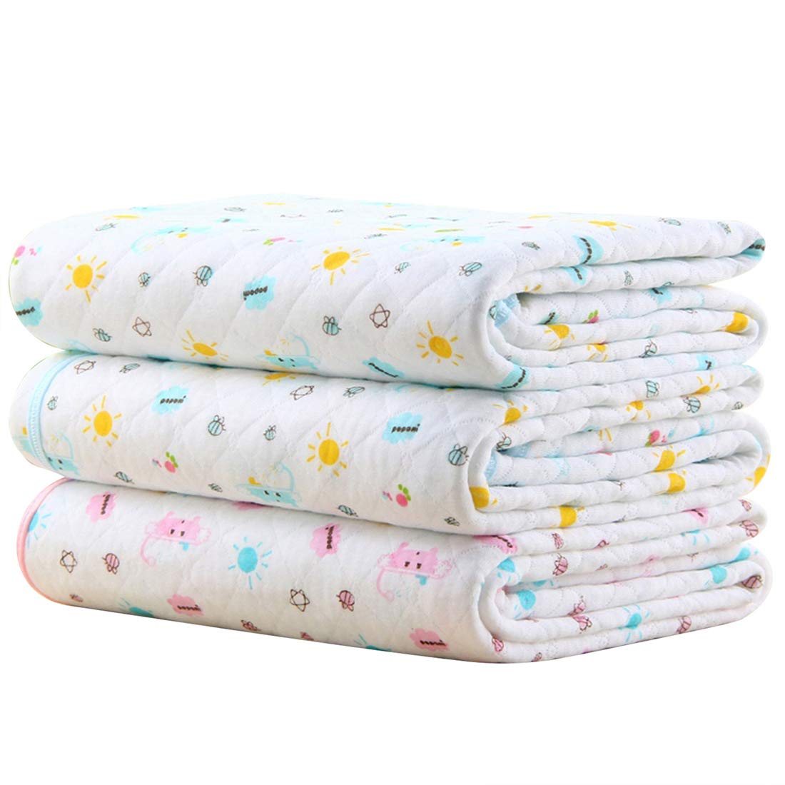 MBJERRY pack of three waterproof changing pads for family travel and home use