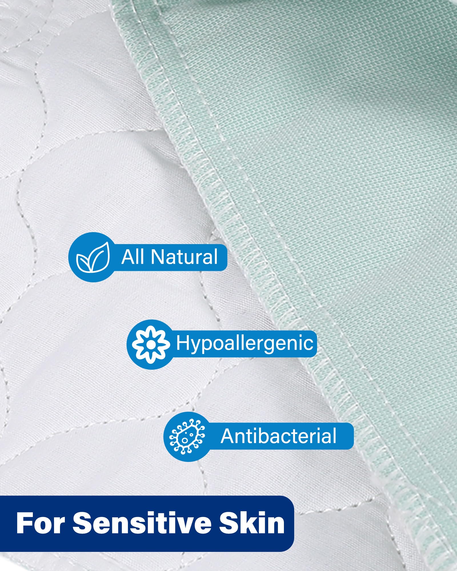 MBJERRY reusable bed pad, machine washable for long-term use.