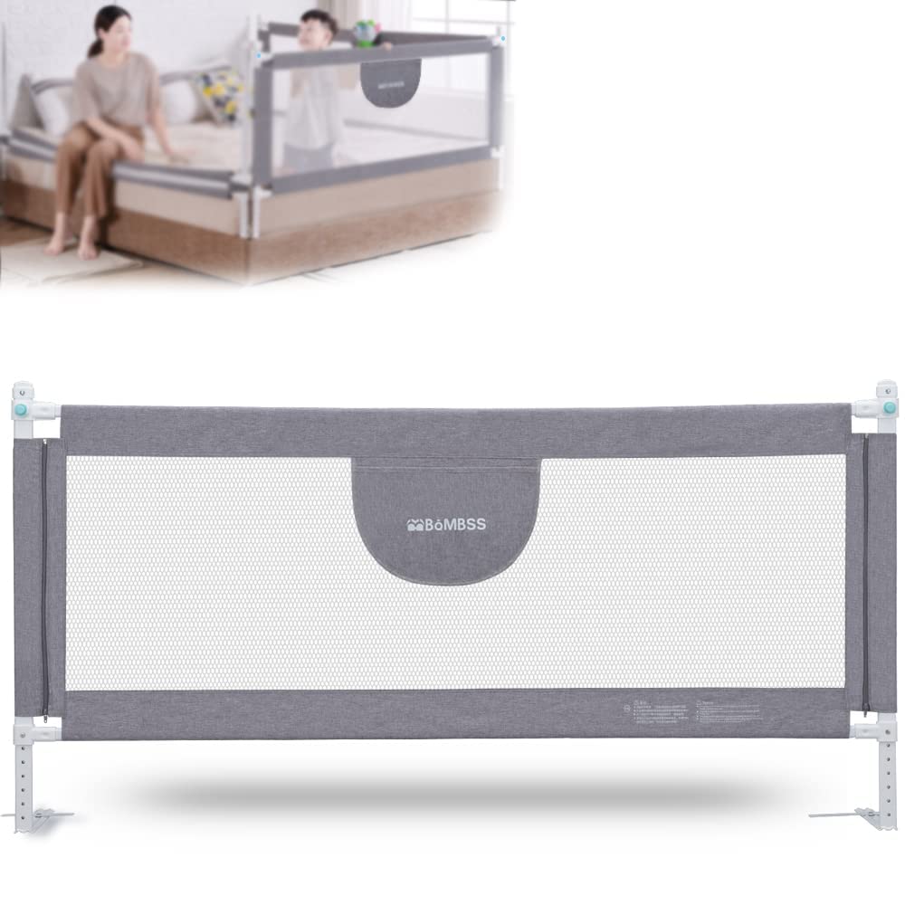 MBQMBSS 77-inch bed rails provide a secure sleep boundary for toddlers
