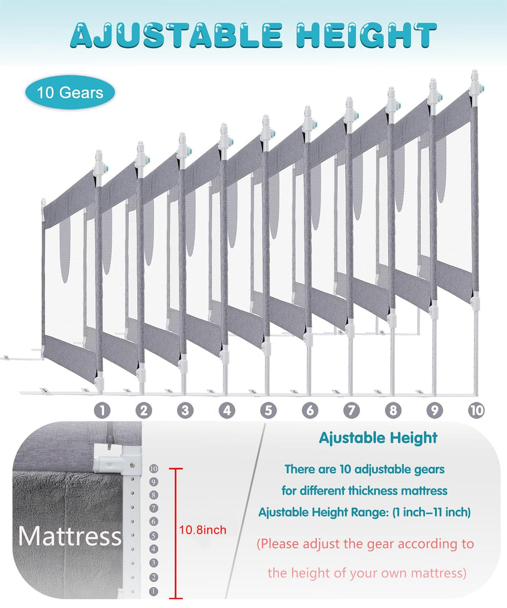 MBQMBSS adjustable-height bracket fits different mattress thicknesses