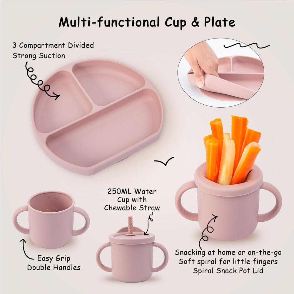 MBQMBSS adjustable weaning bib catches spills during mealtimes