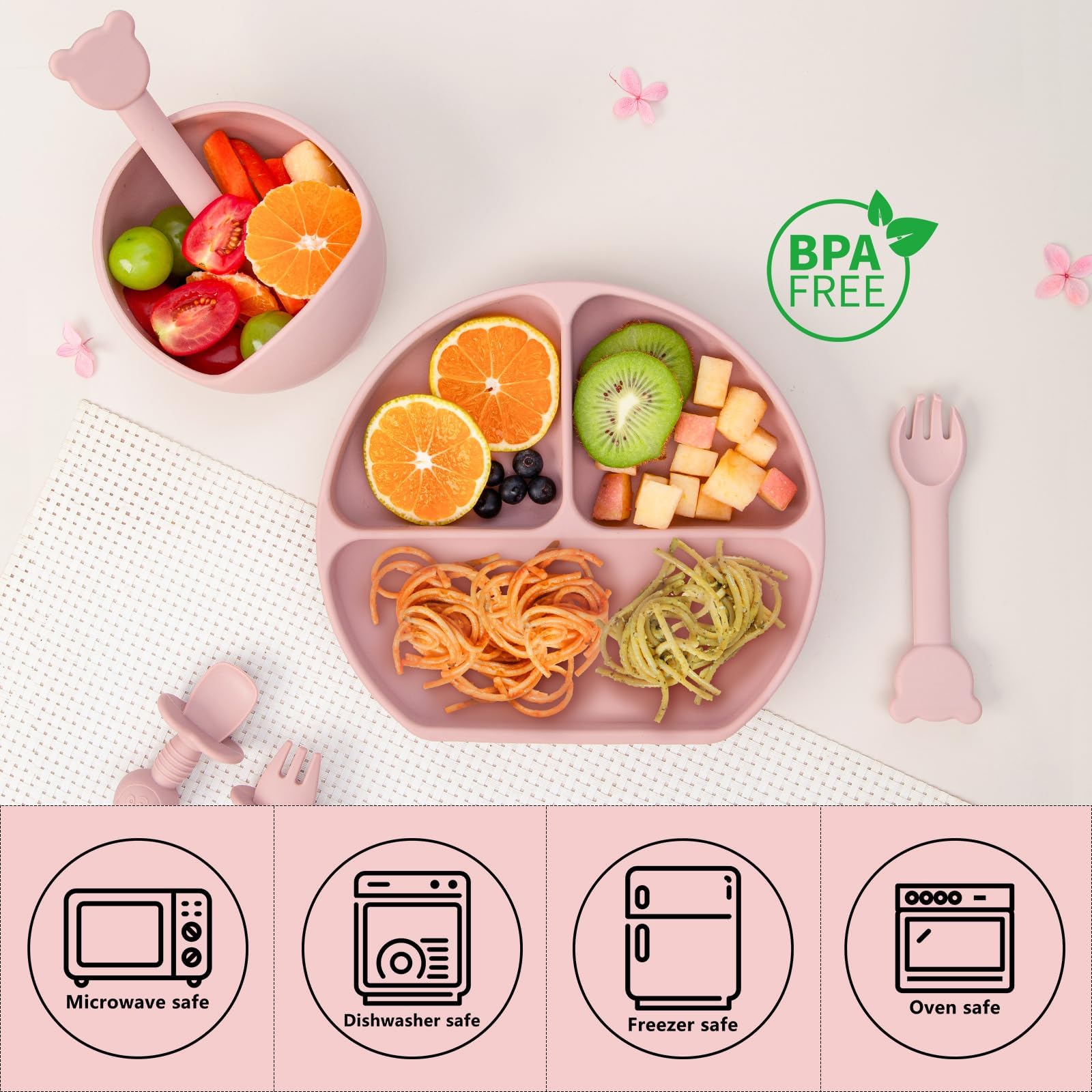 MBQMBSS health-safe silicone avoids harmful chemicals for little eaters