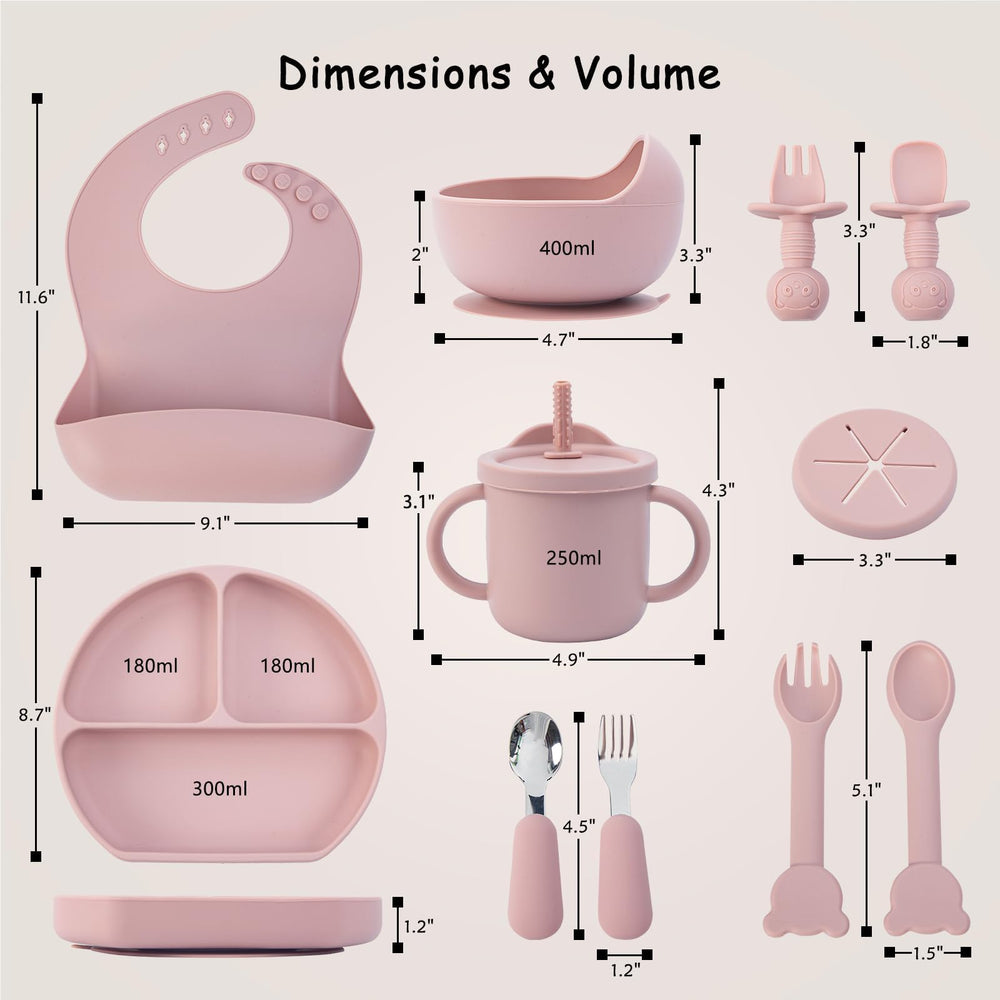 MBQMBSS 4-compartment suction plate helps portion meals for toddlers