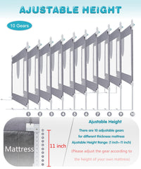 MBQMBSS bed rail features two-sided safety lock for easy use