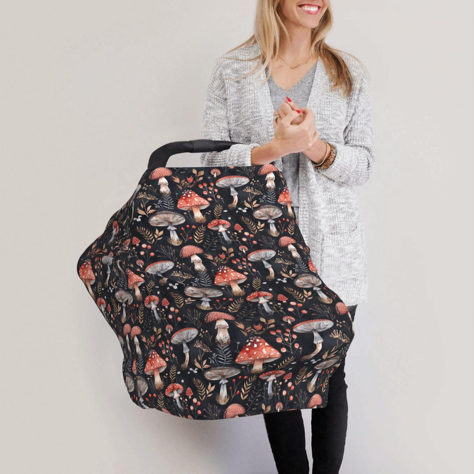 Mcewoel Mushroom stroller cover offers nursing privacy on the go