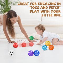 MCGMITT Montessori ball encourages grasping and visual focus with 16 cheerful colors