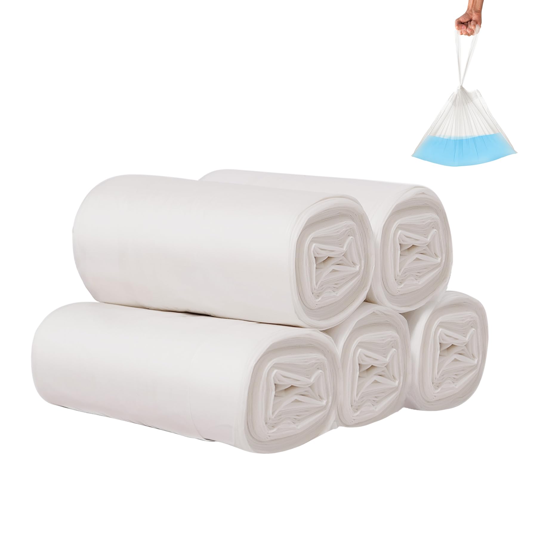 MCGMITT portable potty bags with drawstring for mess-free removal on the go.