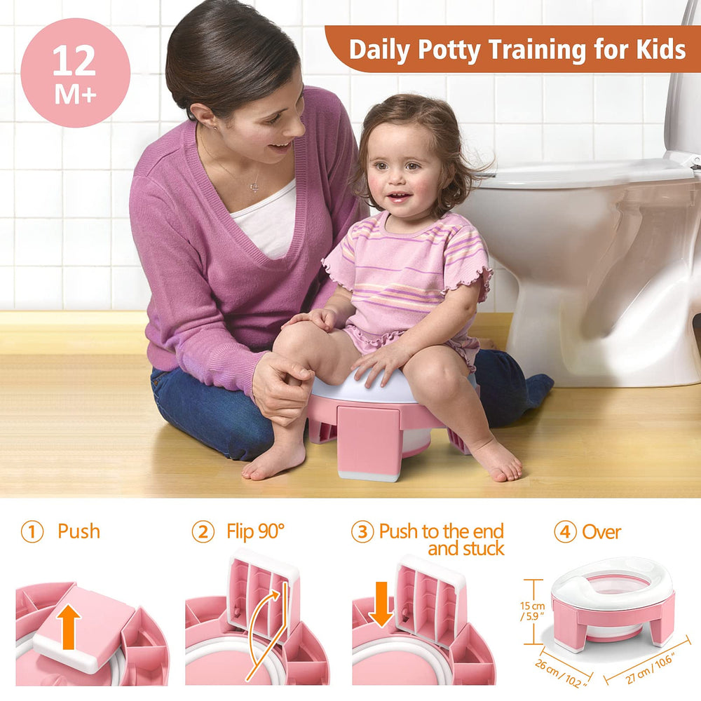 MCGMITT potty seat open pink ready for use